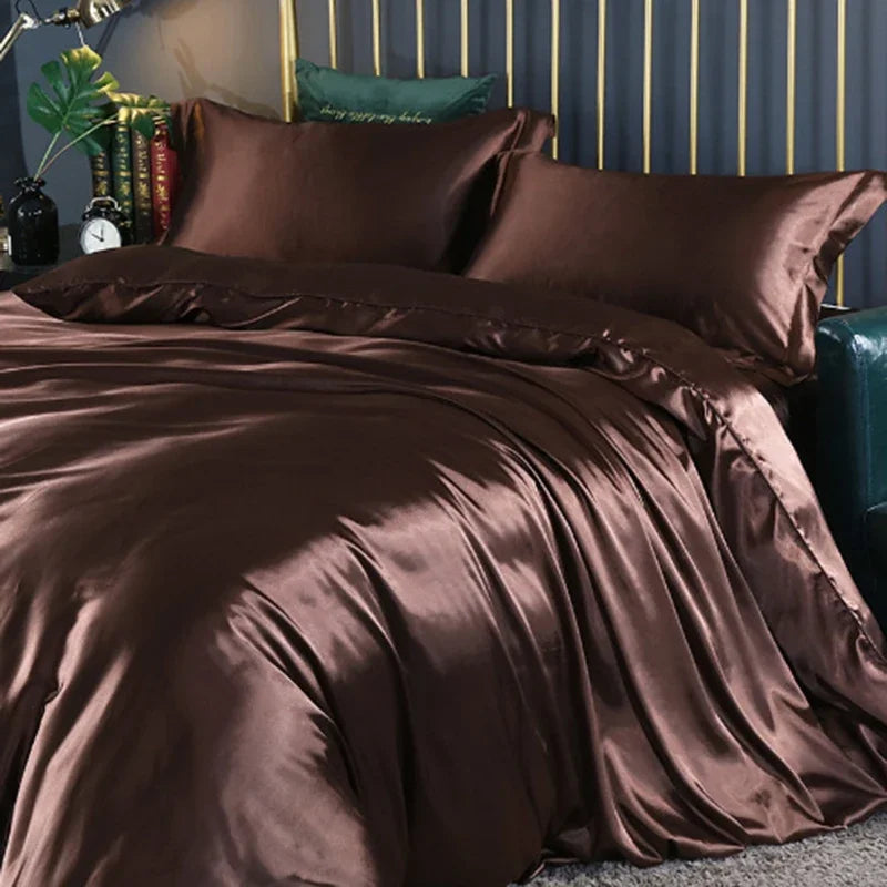 Afralia™ Silk Bedding Sets: Smooth Comforter Covers for Cool Summer Sleep