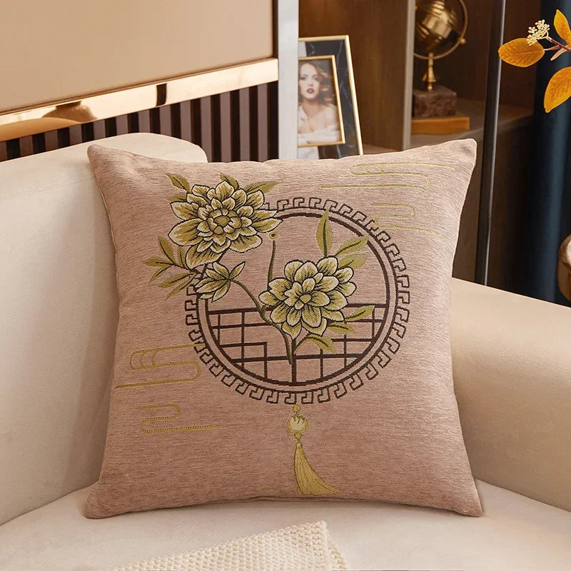 Afralia™ Floral Print Cushion - Detachable Pillow Core, Sofa Decor, Neck Support, Gift