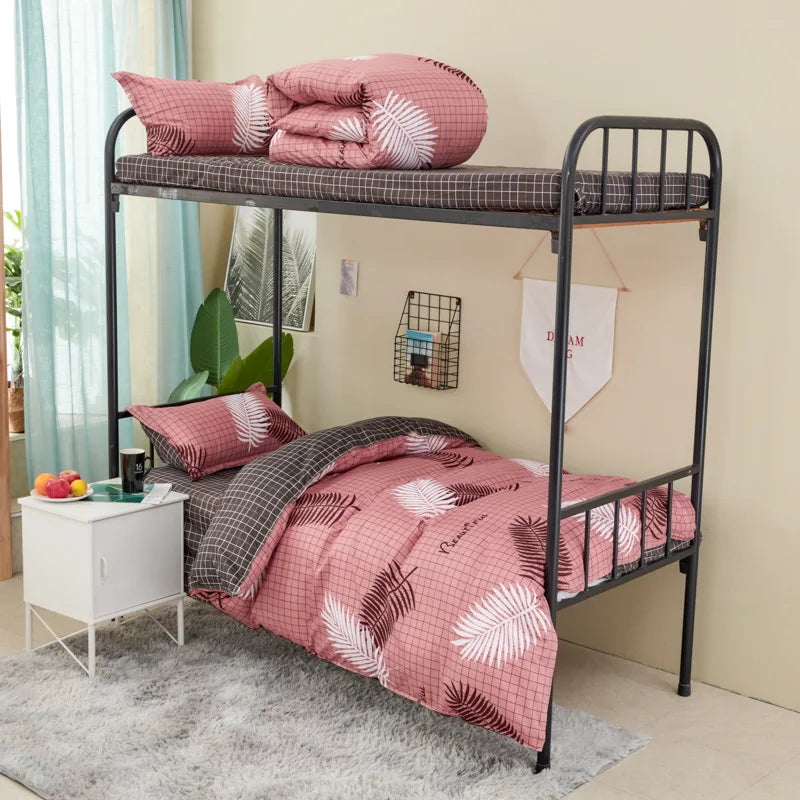 Afralia™ Soft Microfiber Double Duvet Set with Queen Bedsheet - Comforter Cover Set
