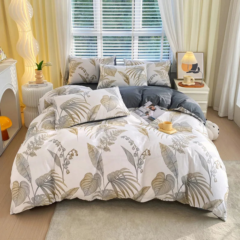 Afralia™ Cotton Single Duvet Cover - Skin Friendly Quilt Cover for Single King Bed