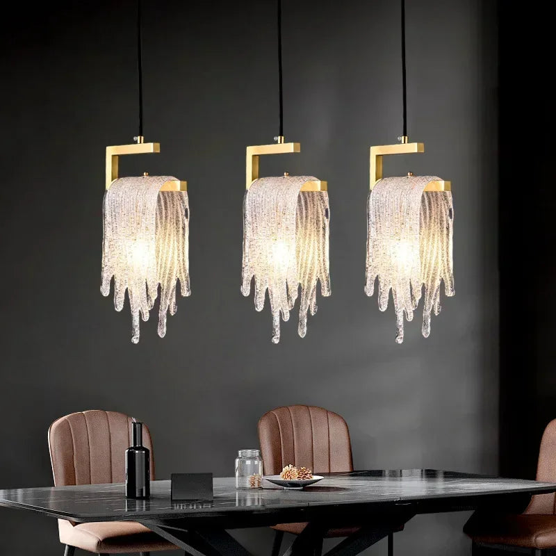 Afralia™ Crystal LED Pendant Light: Modern Bedroom Hallway Living Room Art Decoration Fixture
