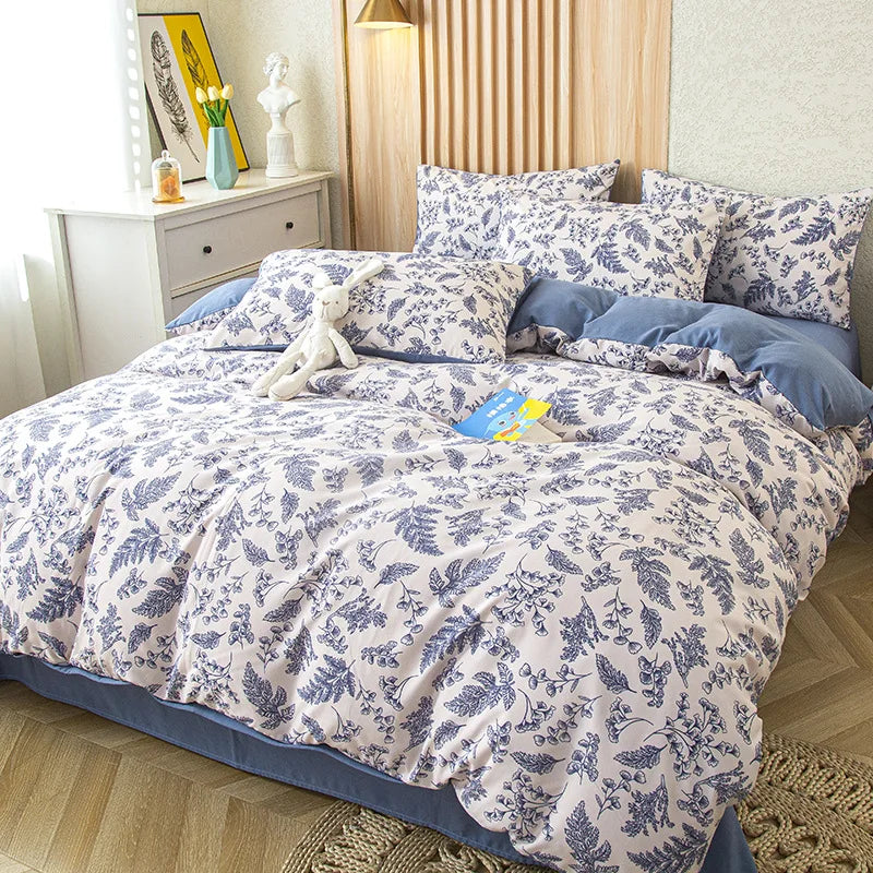 Afralia™ Floral Print Bedding Set - Cozy & Vibrant Quilt Set for Home, Bedroom, Dorm