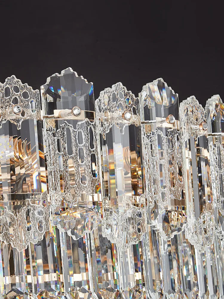 Afralia™ Luxury Crystal Chandelier Modern Ceiling Light for Bedroom Living Room Hall Hotel