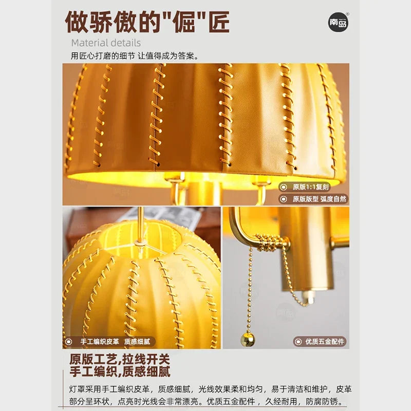 Afralia™ Leather Chandelier: European Bedroom Single Head Design