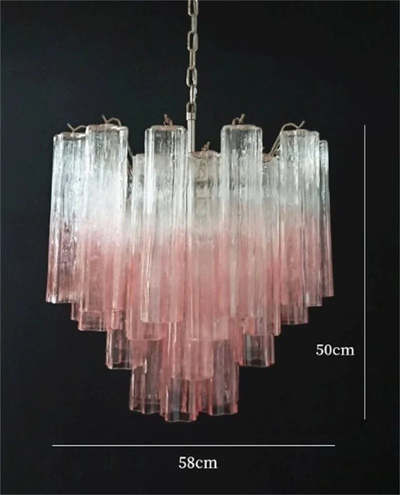 Afralia™ Modern French Design LED Stained Glass Chandelier for Kitchen Bedroom