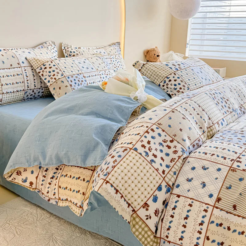 Afralia™ Romantic Flower Soft Bedding Set: Cozy & Breathable Comforter for Spring & Summer