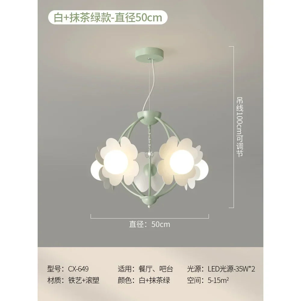 Afralia™ LED Flower Chandelier: French Retro Style for Bedroom, Living Room, Restaurant