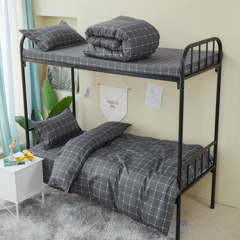 Afralia™ Soft Microfiber Double Duvet Set with Queen Bedsheet - Comforter Cover Set
