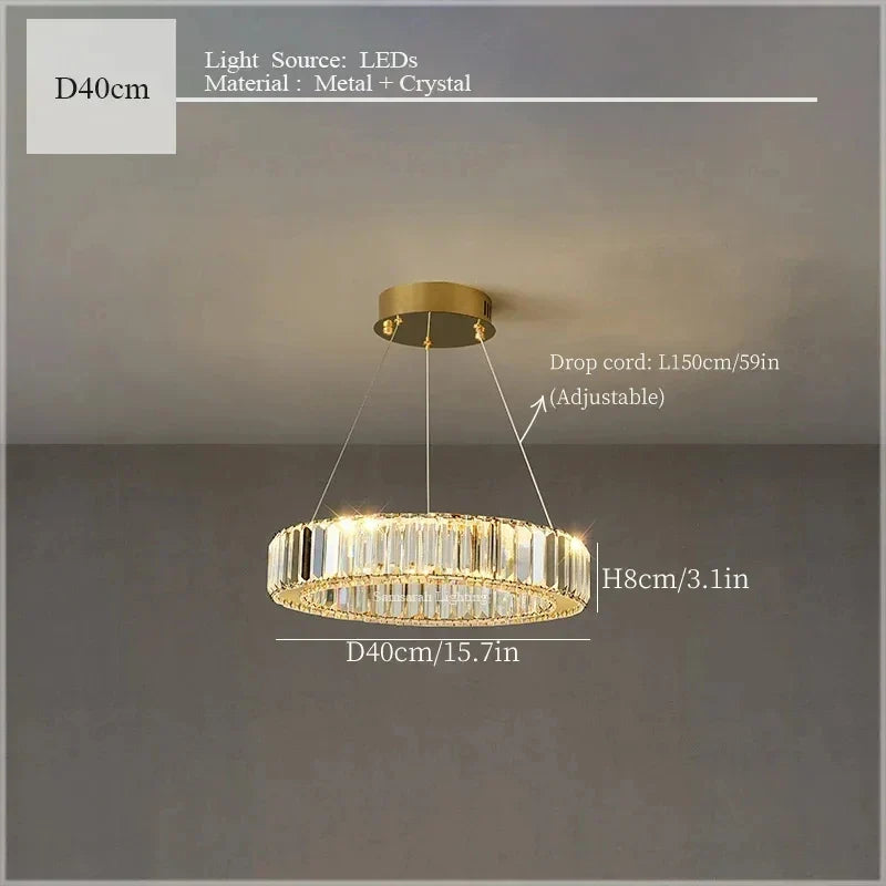 "Afralia™ Crystal Ceiling Pendant Chandelier – Luxury Light for Living Room, Bedroom, and Dining Area"