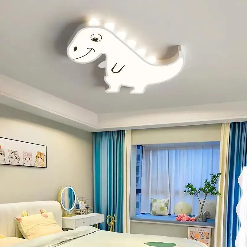 Afralia™ Kids Bedroom Ceiling Lamp Full Spectrum Eye Protection Cream Wind Airplane Theme
