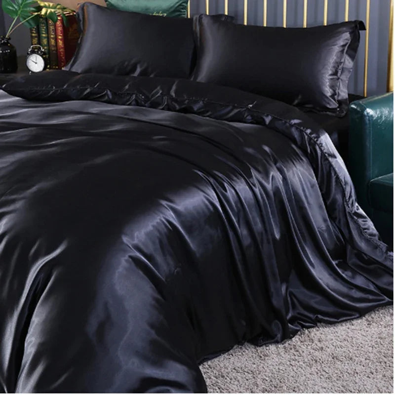 Afralia™ Silk Bedding Sets: Smooth Comforter Covers for Cool Summer Sleep
