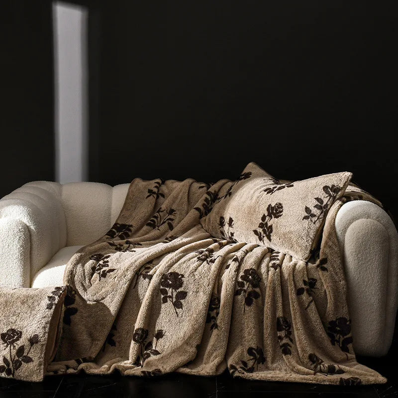 Afralia™ Cosy Faux Rabbit Plush Blanket in Milk Velvet for Single Sofa Decoration & Napping