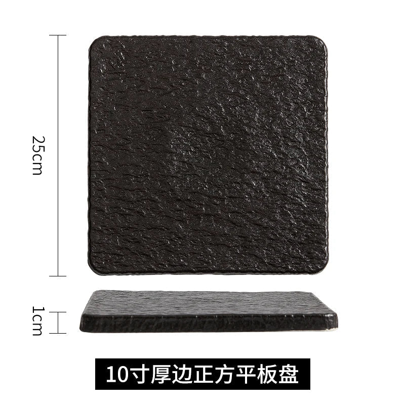 Afralia™ Rock Plate: Elegant Japanese Tableware for Home Dining and Decoration