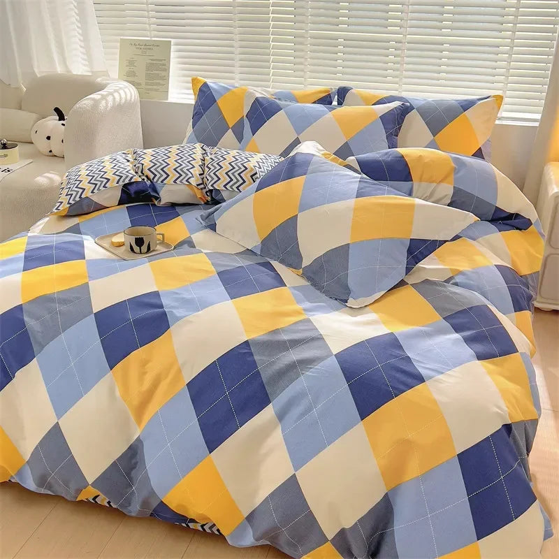 Afralia™ Small Floral Cotton Bedding Set for Soft Skin-Friendly Duvet Cover Sets