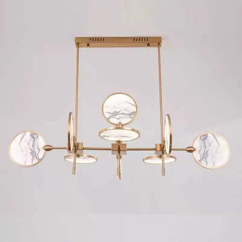 Afralia™ Classic Metal Chandelier with Glass and Iron Accents