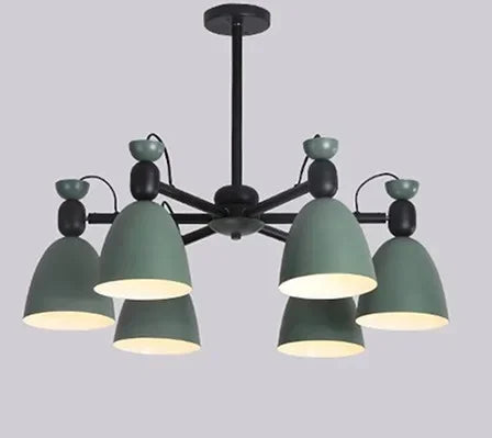 Afralia™ Macarone Wood Chandelier Pendant Lights for Modern Living Room & Bedroom Lighting