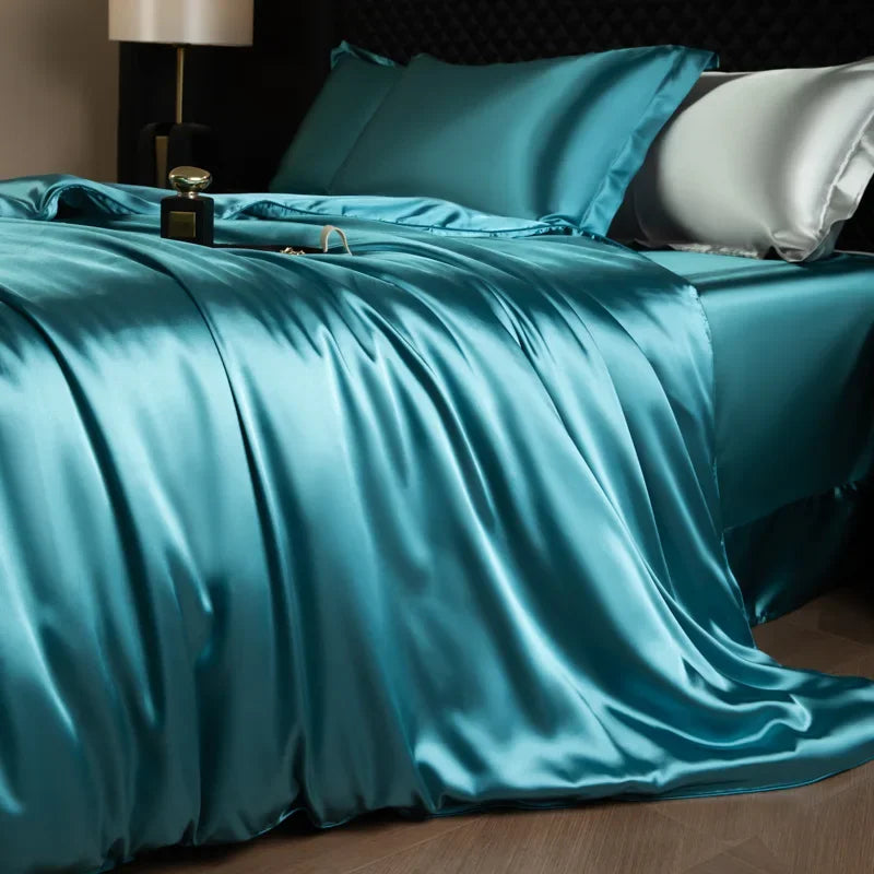 Afralia™ Silk Bedding Sets: Smooth Comforter Covers for Cool Summer Sleep