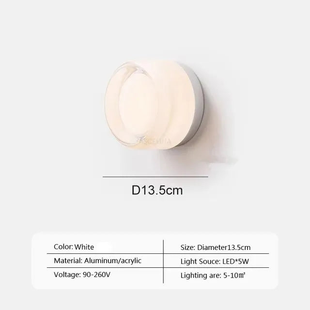 Afralia™ Circular Wall Lamp for Hallway, Bedroom & Courtyard Decoration