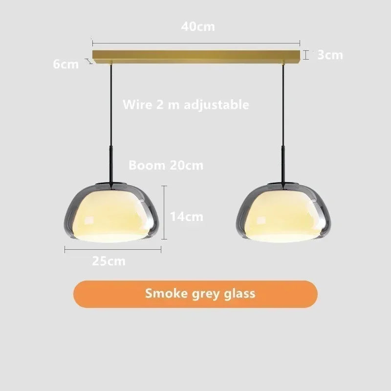 Afralia™ Jelly Amber Chandelier - Luxury Glass Lighting Fixtures for Home Decor