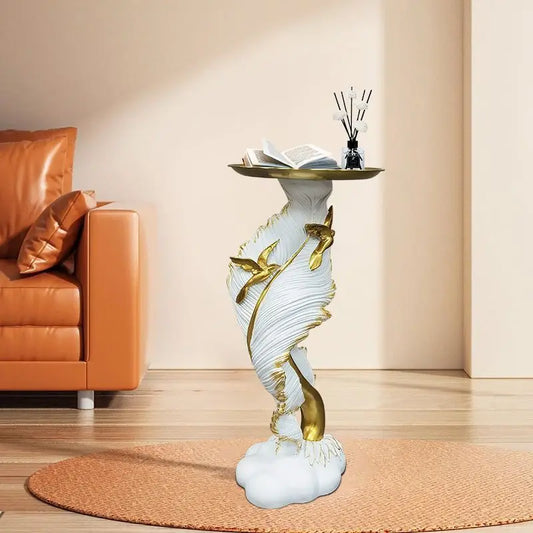 "Afralia™ Feather Floor Decoration for Living Room, TV Cabinet, Sofa & Housewarming"