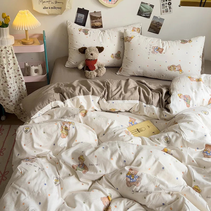 Afralia™ Korean Floral Print Single Duvet Cover: Sweet Comfort, All Seasons, Skin-Friendly