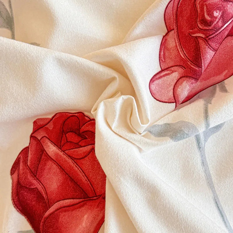 Afralia™ Romantic Flower Soft Bedding Set: Cozy & Breathable Comforter for Spring & Summer