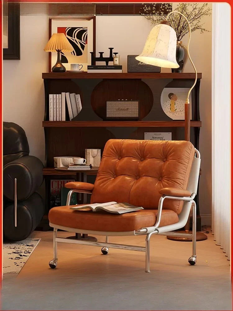 Afralia™ Nordic Light Luxury Single Sofa Chair for Living Room and Balcony