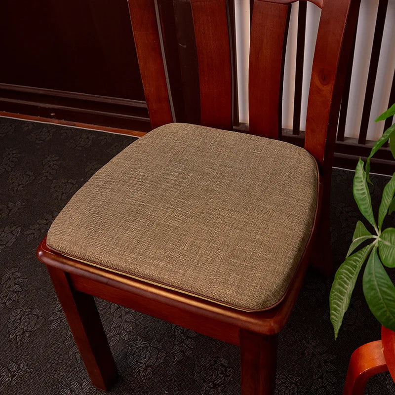 Afralia™ Flax Chair Cushion: Non-slip Horseshoe Seat Cushion with Strap, Removable & Washable