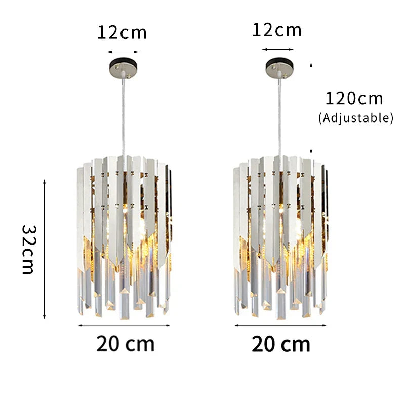 Afralia™ Modern Gold Crystal LED Chandelier for Home Luxury Indoor Lighting