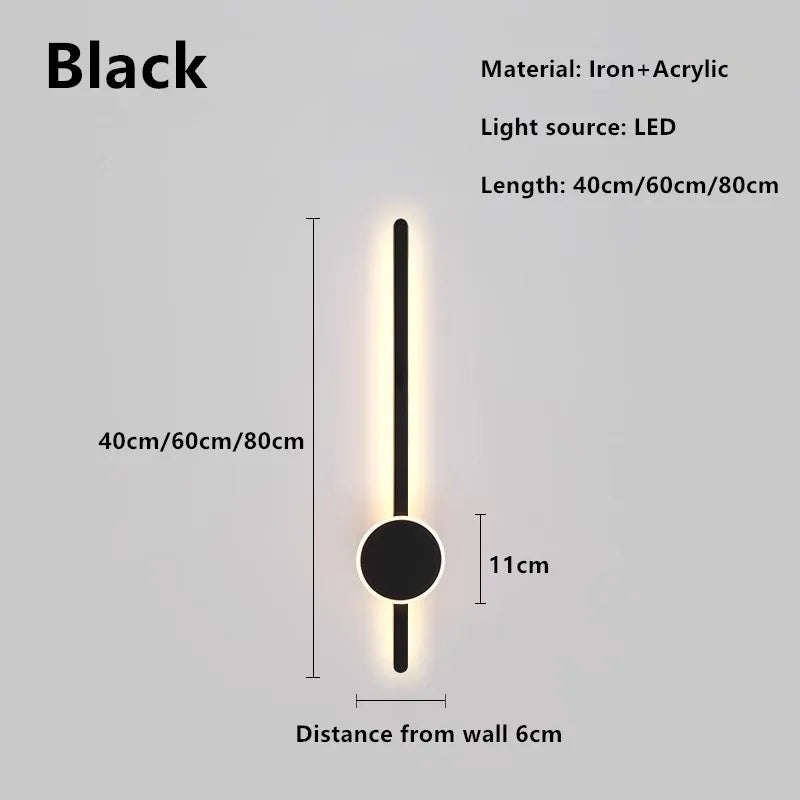 Afralia™ Minimalist LED Wall Lamp for Living Room TV Background Sofa Bedroom