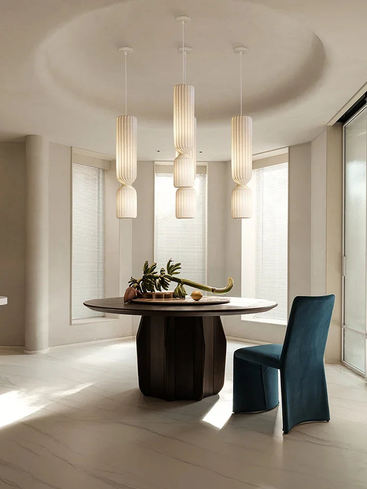Afralia™ Modern LED Fabric Shade Pendant Light - Dining Room Luxury Fixture