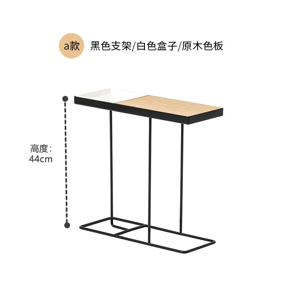 Afralia™ Nordic Side Table - Minimalist Living Room Accent Desk with Magazine Storage Shelf