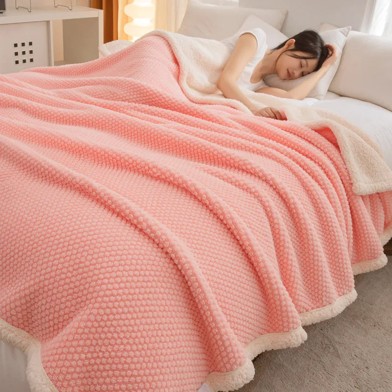 Afralia™ High-Density Plush Double-Layer Blanket - Multi-Functional and Cozy Warmth