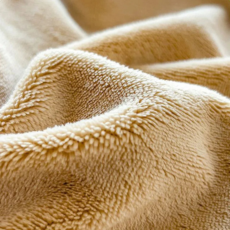 Afralia™ Cozy Milk Velvet Fitted Sheet for Autumn & Winter Mattress Topper