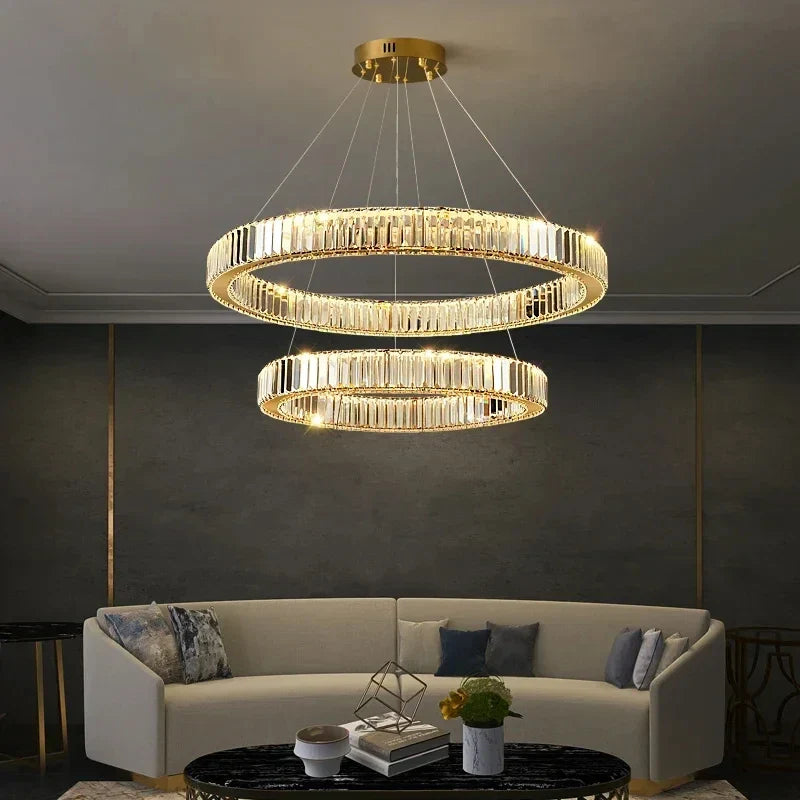 "Afralia™ Crystal Ceiling Pendant Chandelier – Luxury Light for Living Room, Bedroom, and Dining Area"