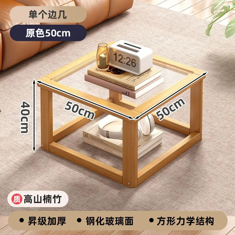 Afralia™ Glass Coffee Table Set for Small Apartment Living