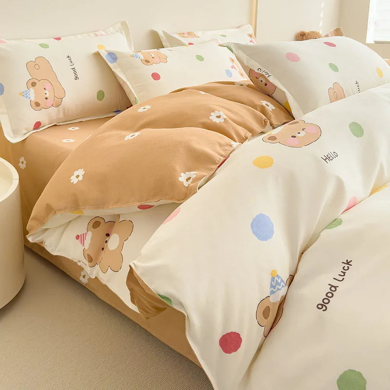 Afralia™ Romantic Flower Soft Bedding Set: Cozy & Breathable Comforter for Spring & Summer