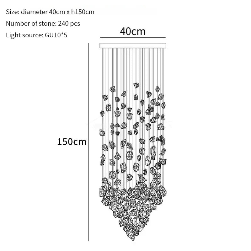 Afralia™ Luxury Crystal Chandelier: Modern LED Hanging Lamp for Home Indoor Light Fixtures