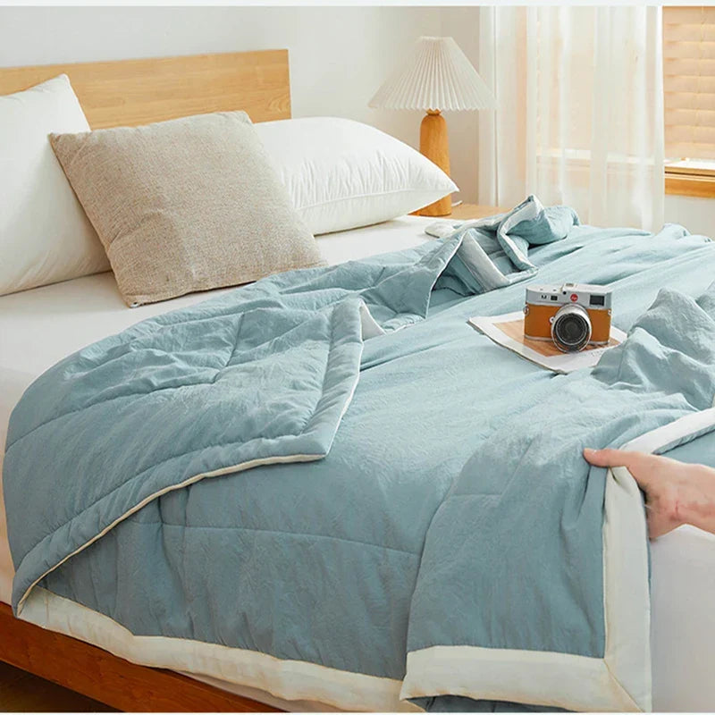 Afralia™ Summer Breeze Cotton Quilt for Queen/King Double Single Bed