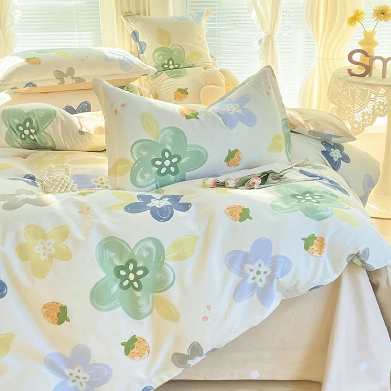 Afralia™ Cotton Printed Bedding Set for Sweet Cozy Sleep