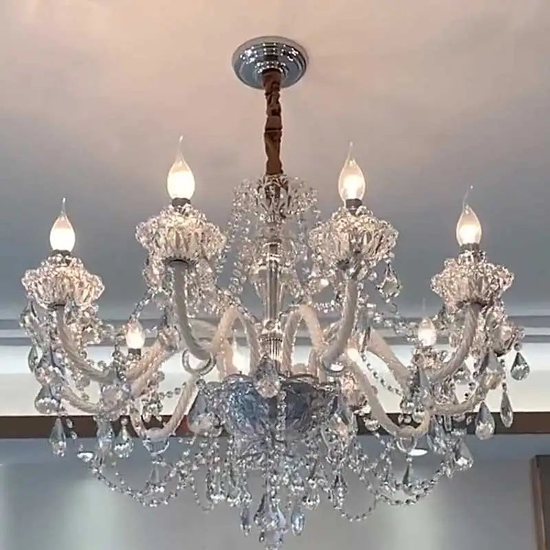 Afralia™ Crystal Wedding Chandelier Ceiling Light, Luxury Home Decor Pendant Lamps