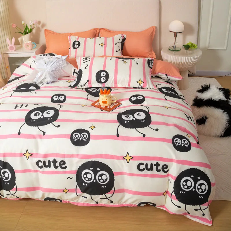 Afralia™ Animal Pattern Bedding Set - King/Queen Size Quilt Set for Comfortable Home.