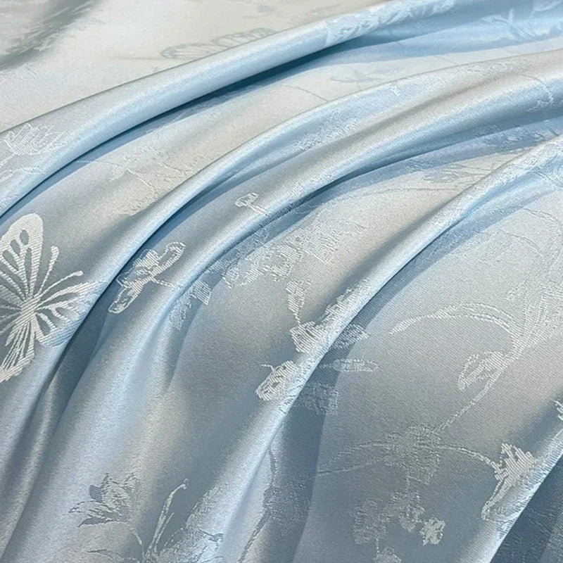 Afralia™ Ice Silk Jacquard Bedding Set - Luxury Comforter Cover, Soft & Cozy, Queen/King
