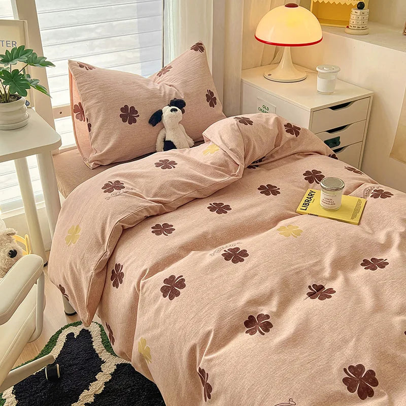 Afralia™ Cartoon Style Cotton Printed Bedding Sets in Single/Double Size
