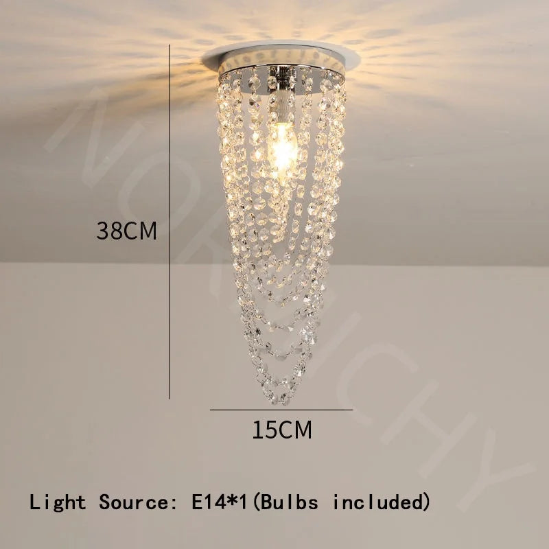 Afralia™ French Crystal Chandelier Staircase Villa LED Lustre - Luxury Designer Lighting Fixtures