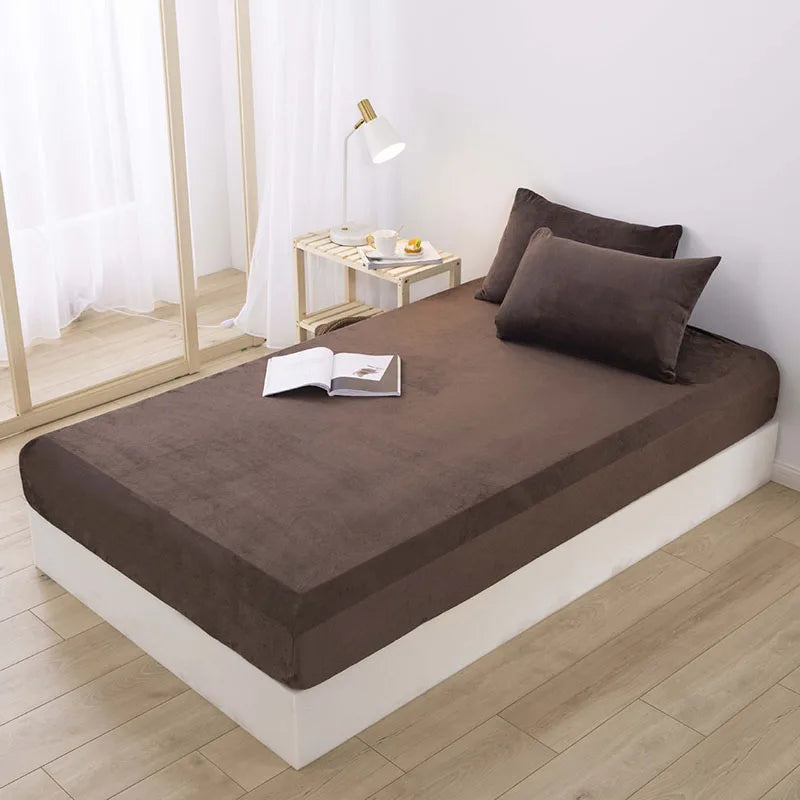 Afralia™ Milk Velvet Single Bed Fitted Sheet: High-Quality Adult Mattress Protector