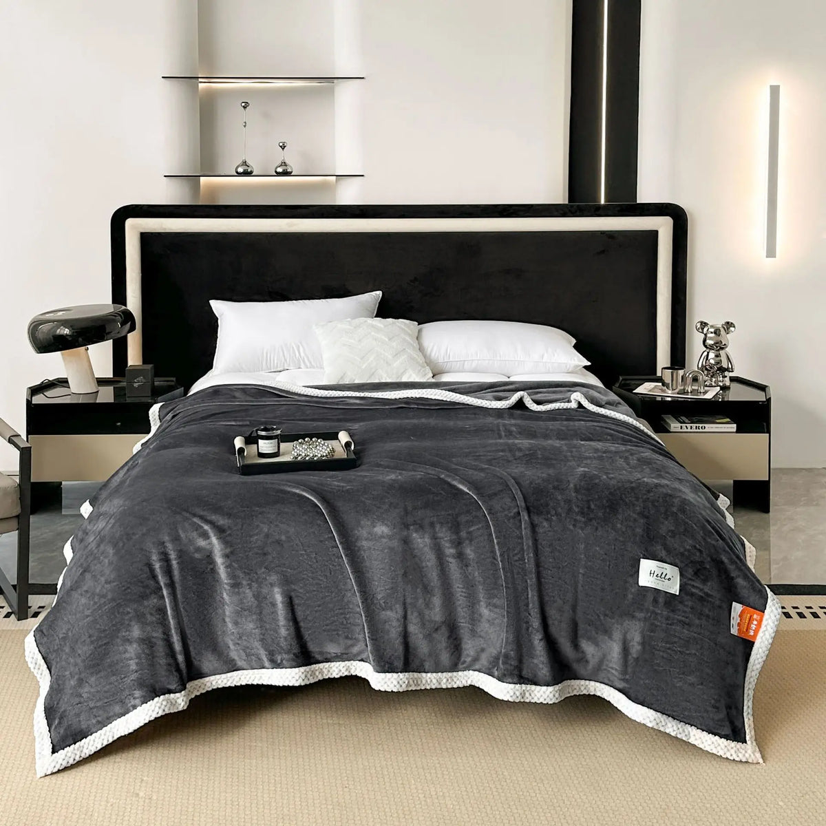Afralia™ Cozy Flannel Nap Blanket - Solid Color Warmth