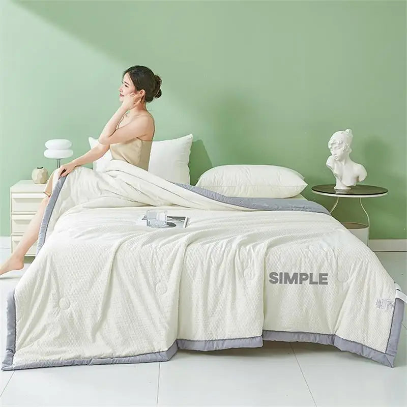 Afralia™ Summer Cool Quilt with Soybean Fiber for Single Double Bed