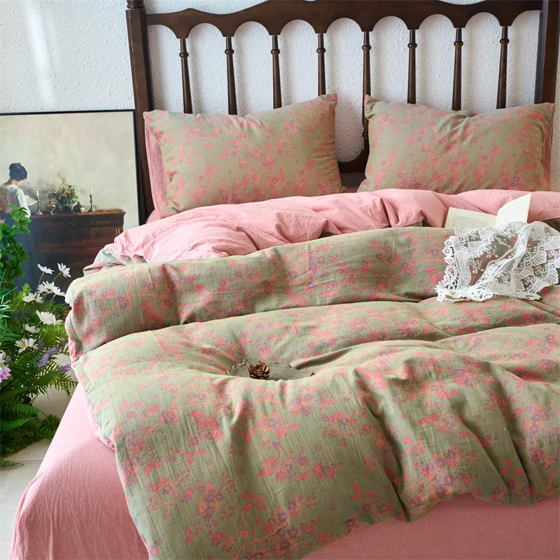 Afralia™ Cotton Jacquard Bedding Sets Vintage Quilt Set for All Seasons
