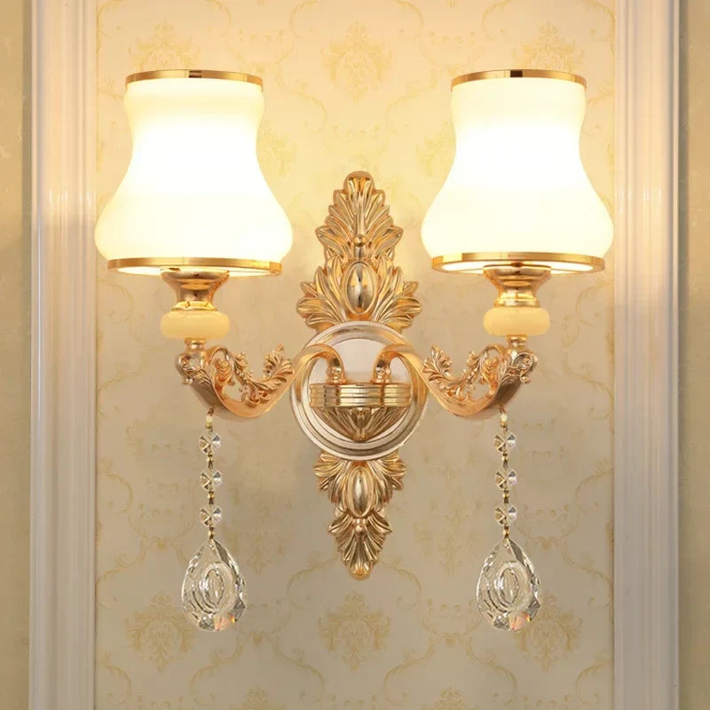 Afralia™ Crystal Wall Sconce Bedroom Lamp Indoor Modern Lighting Europen Style